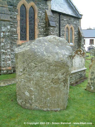 Llanwrthwl Churchyard Stone (Standing Stone / Menhir) by Kammer