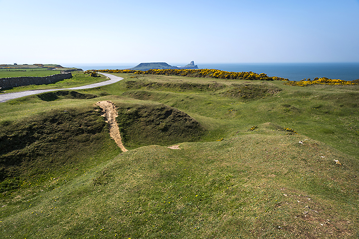 Old Castle (Rhossili) (Cliff Fort) by A R Cane