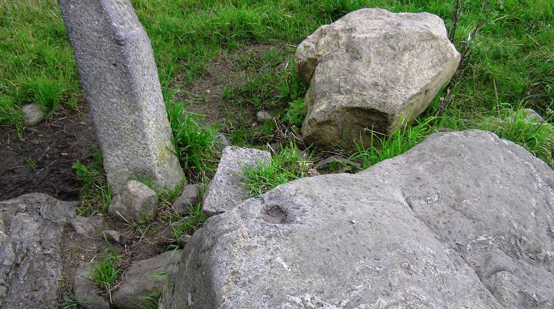 Hilton Farm, Boundary Marker 18 (Cup Marked Stone) by drewbhoy