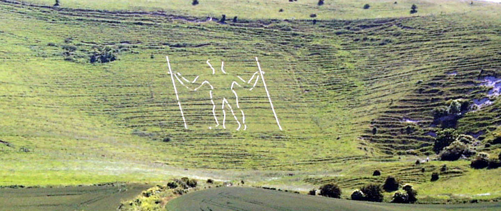 The Long Man of Wilmington (Hill Figure) by Darksidespiral