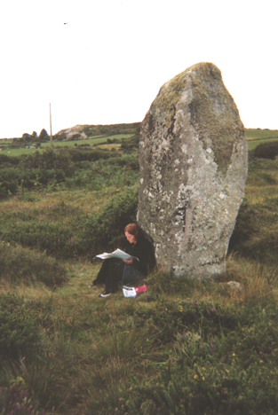 Rhos y Clegyrn (Standing Stone / Menhir) by Merrick