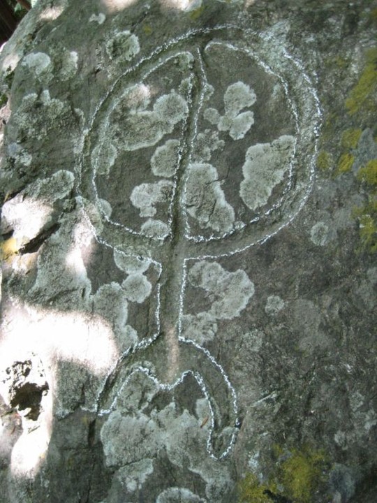 Rio Cavallera, eighth stone (altar stone) (Engraved stone) by Ligurian Tommy Leggy