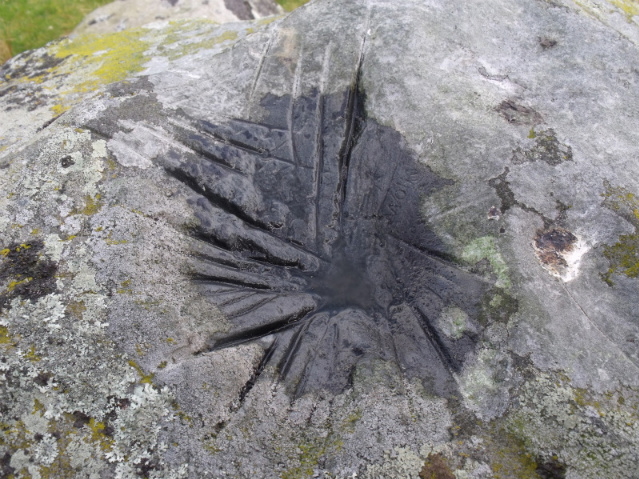 Moel Faban Arrow Stone (Carving) by blossom