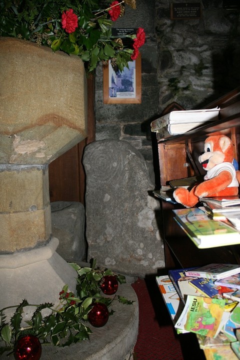 Llanbedr Church Stone (Carving) by postman