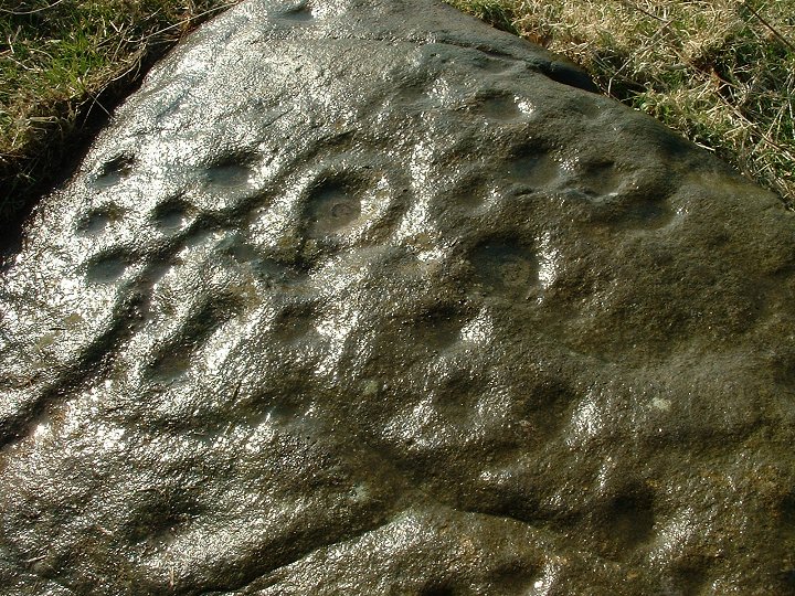 Baildon Stone 4 (Cup and Ring Marks / Rock Art) by Chris Collyer