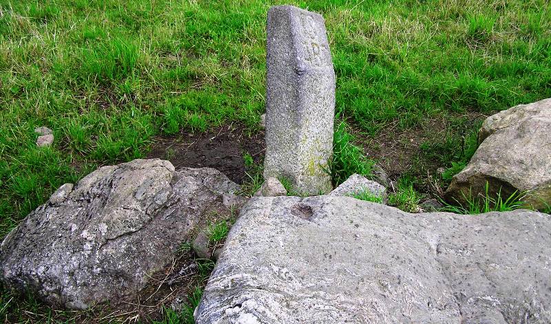 Hilton Farm, Boundary Marker 18 (Cup Marked Stone) by drewbhoy