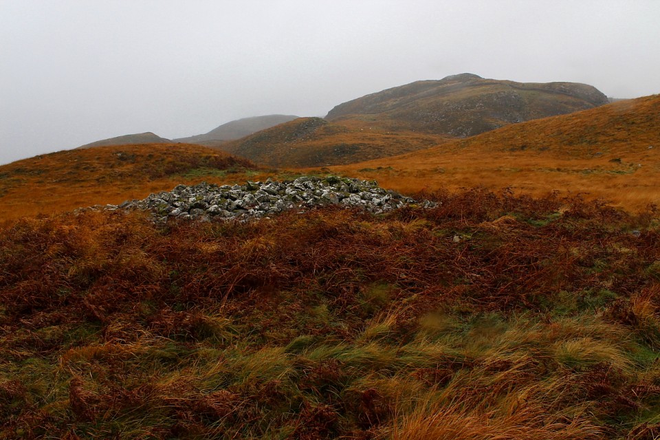Cairn, upon a woodland saddle (Round Cairn) by GLADMAN