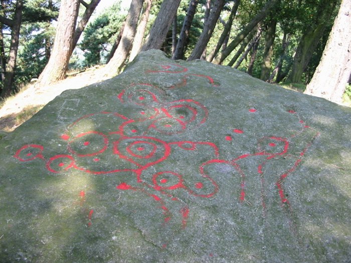 Willy Hall's Wood Stone (Cup and Ring Marks / Rock Art) by stubob