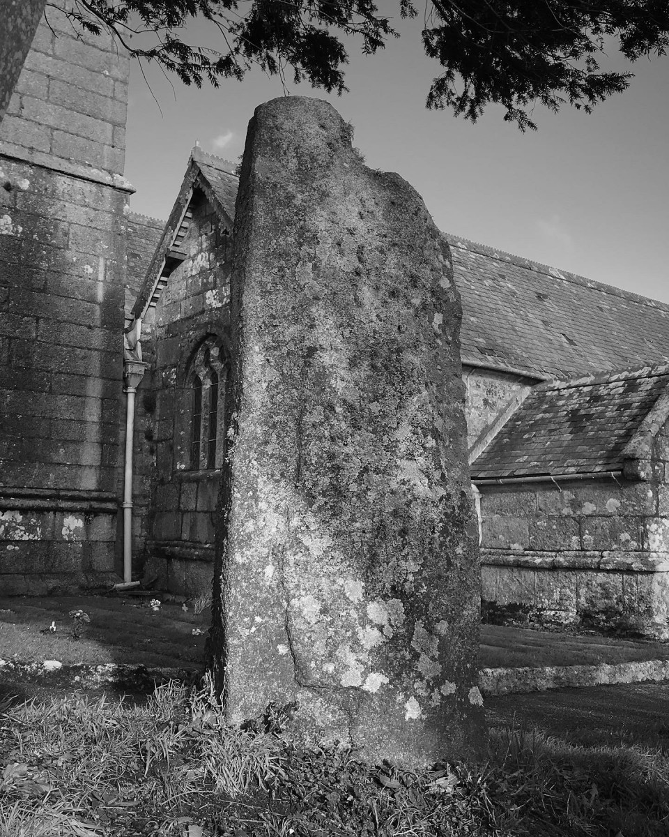 Mabe Church (Standing Stone / Menhir) by texlahoma
