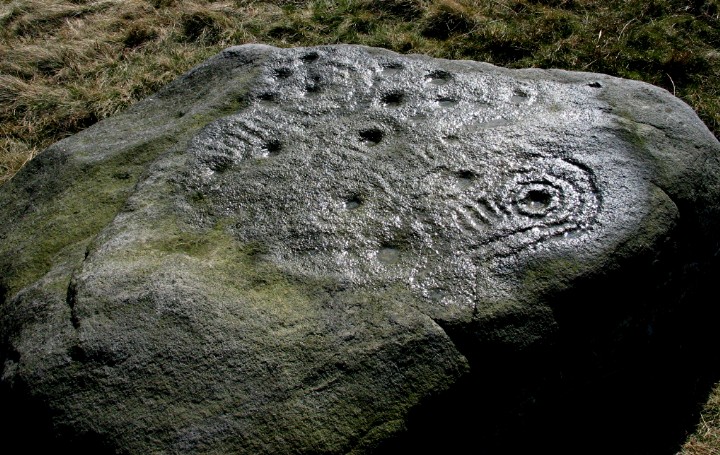 Barmishaw Stone (Cup and Ring Marks / Rock Art) by greywether